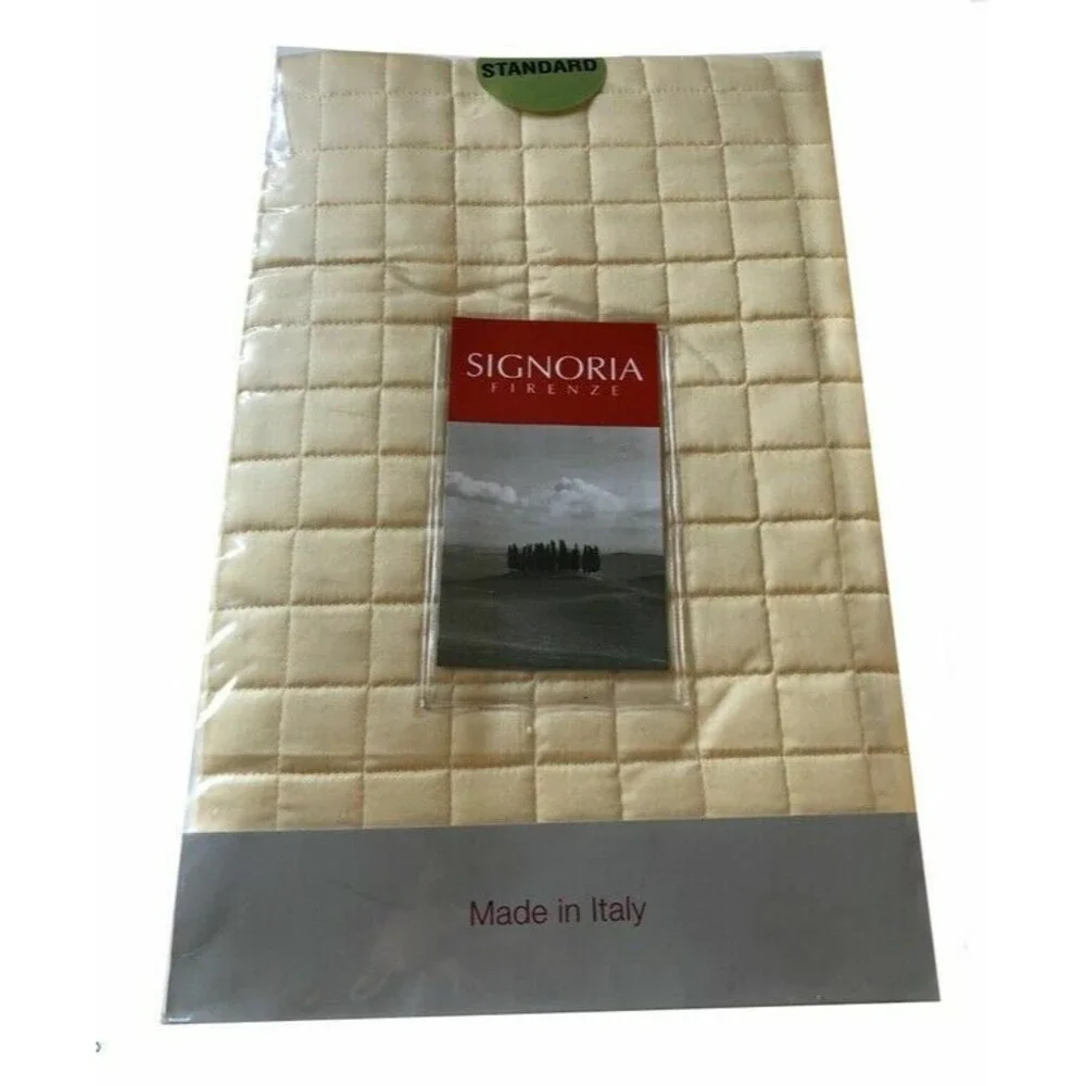 Signoria Firenze Quilted Pillow Sham Standard Masaccio Butter Made In Italy